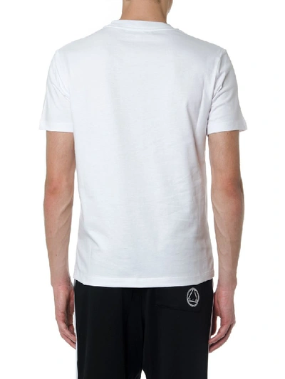 Shop Mcq By Alexander Mcqueen Black And White Cotton T Shirt With Embroidered Logo