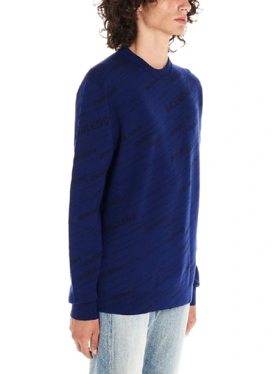 Shop Balenciaga Sweater In Blue