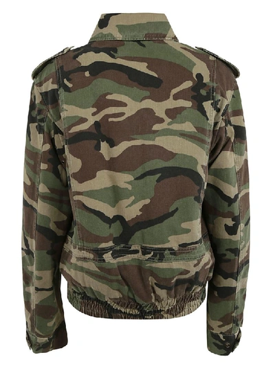 Shop Saint Laurent Camouflage Jacket In Multicolor