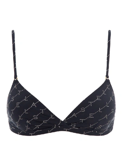 Shop Stella Mccartney Monogram Bikini Top In Black