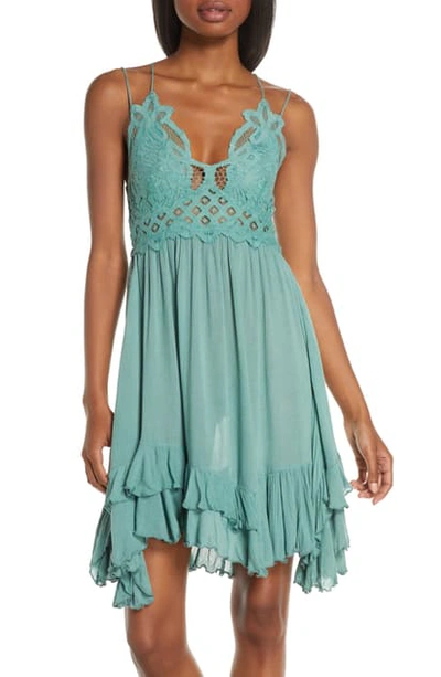 Shop Free People Adella Frilled Chemise In Sky