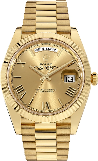 Pre-owned Rolex Day-date 228238 In Yellow Gold