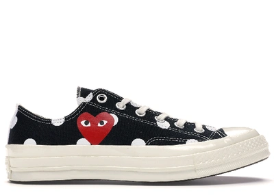 Pre-owned Converse Chuck Taylor All-star 70s Ox Comme Des Garcons Play  Polka Dot Black In Black/white-red | ModeSens