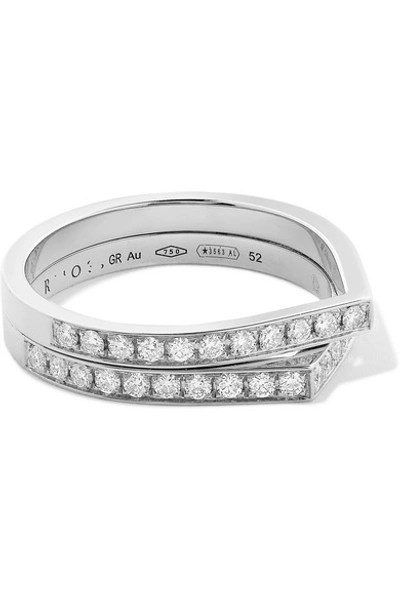 Shop Repossi Antifer 18-karat White Gold Diamond Ring