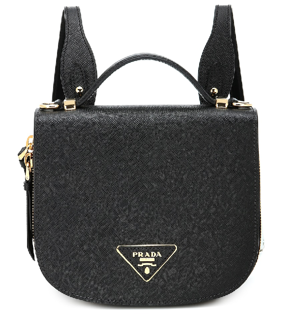 prada leather backpack