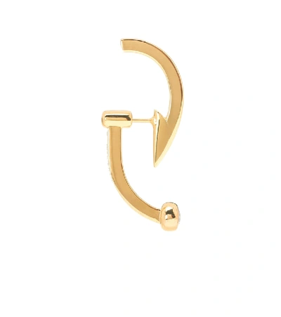 Shop Alan Crocetti Hooked Single Earring In Gold