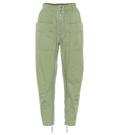 Shop Isabel Marant Étoile Lecia High-rise Carrot Pants In Green