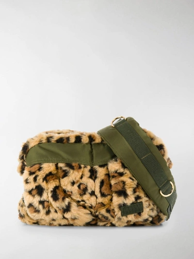 Shop Sacai Leopard Print Belt Bag In Neutrals