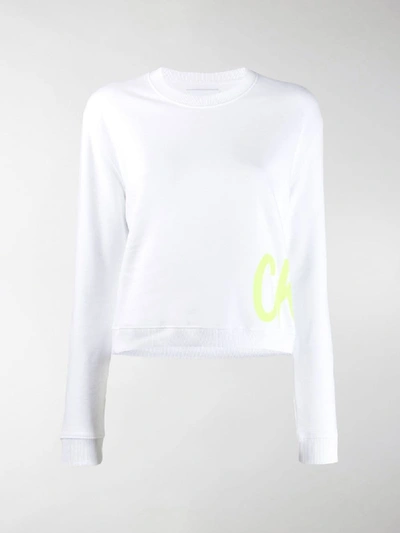 Shop Calvin Klein Jeans Est.1978 Logo Sweatshirt In White