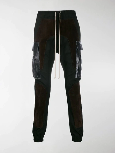 Shop Rick Owens Cargo Track Pants In Black