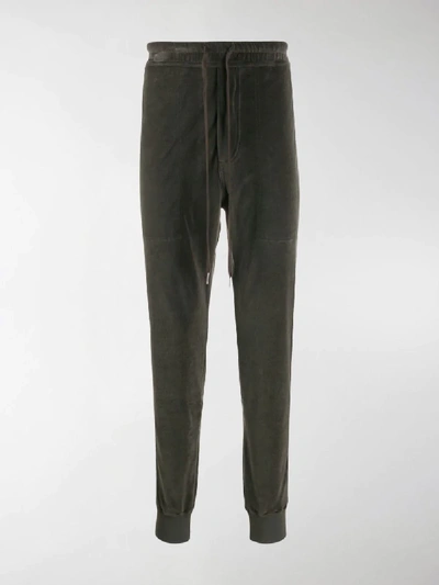 Shop Tom Ford Velvet Sweatpants In Grey