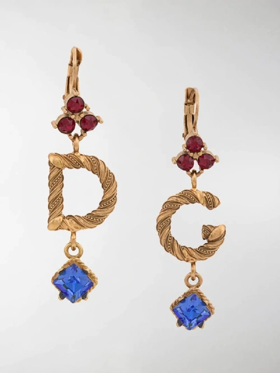 Shop Dolce & Gabbana Jewel D & G Earrings In Gold
