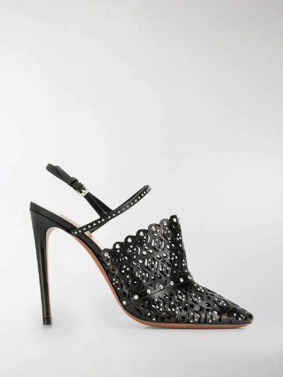 Shop Alaïa Laser Cut Pumps In Black