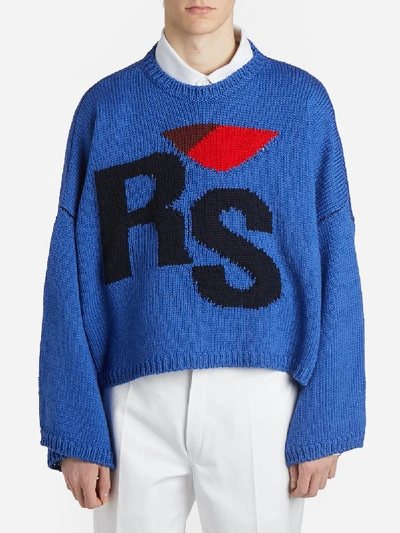 Shop Raf Simons Knitwear In Blue