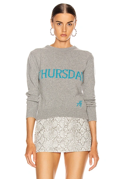 Shop Alberta Ferretti Thursday Sweater In Fantasy Grey
