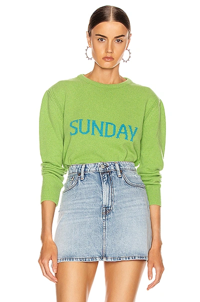 Shop Alberta Ferretti Sunday Sweater In Fantasy Green