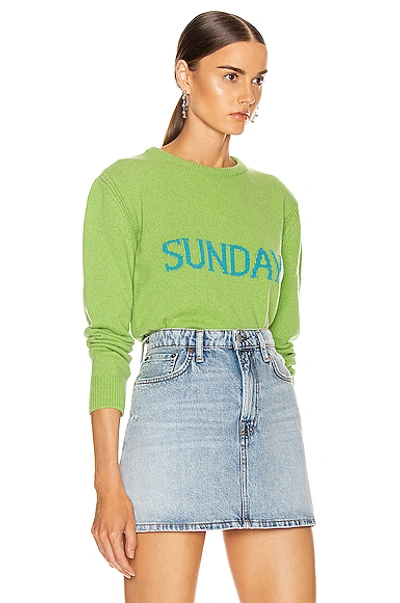 Shop Alberta Ferretti Sunday Sweater In Fantasy Green