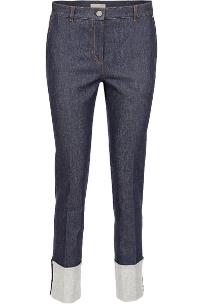 Shop Bottega Veneta Iconic Straight Denim Jeans In Blue