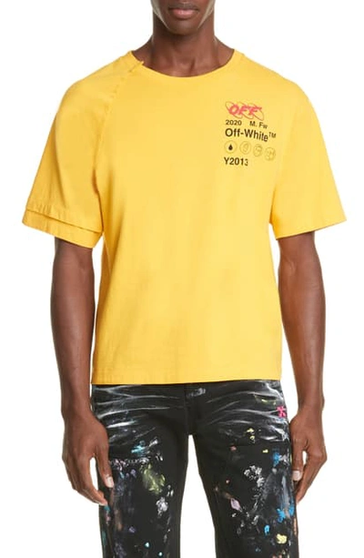 Shop Off-white Industrial Y013 Recon Graphic T-shirt In Yellow/ Black