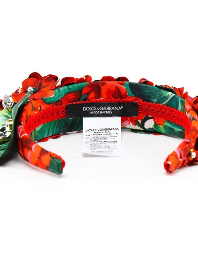 Shop Dolce & Gabbana Headband In Gerani Fdo Bco Nat