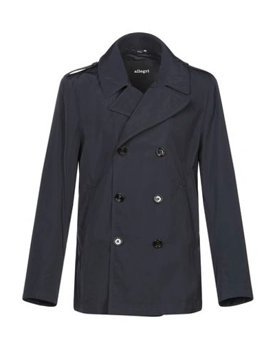 Shop Allegri Overcoats In Dark Blue