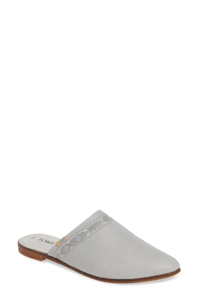 Shop Toms Jutti Embroidered Mule In Glacier Grey Leather