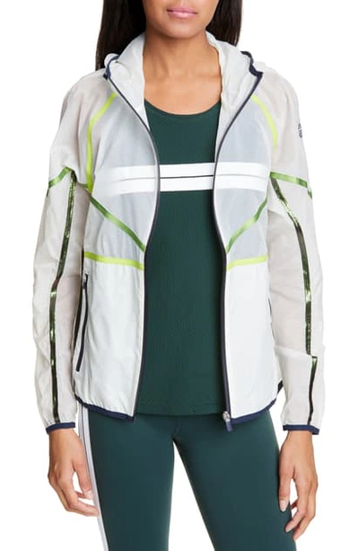 Shop Tory Sport Ripstop Nylon Hooded Running Jacket In Snow White