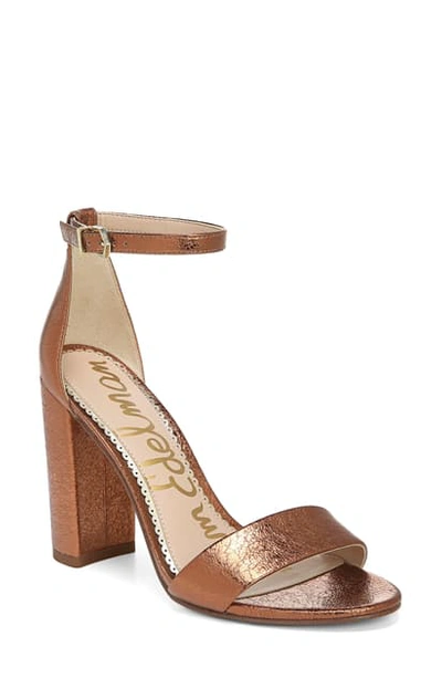 Shop Sam Edelman Yaro Ankle Strap Sandal In Spiced Apricot Leather