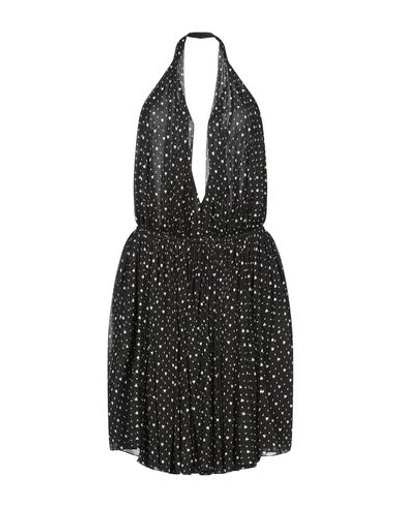 Shop Saint Laurent Woman Mini Dress Black Size M Viscose