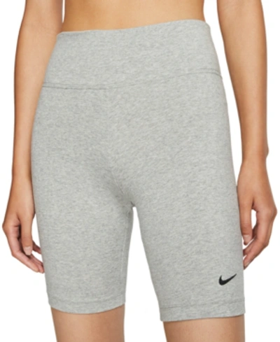 Shop Nike Women's Leg-a-see Bike Shorts In Dark Grey/black