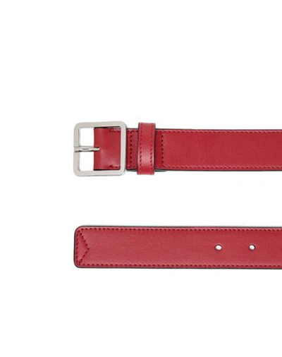 Shop Maison Margiela Leather Belt In Red