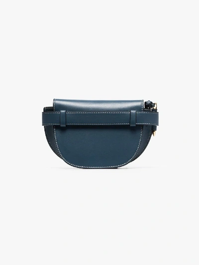 Shop Loewe Blue Gate Mini Leather Belt Bag