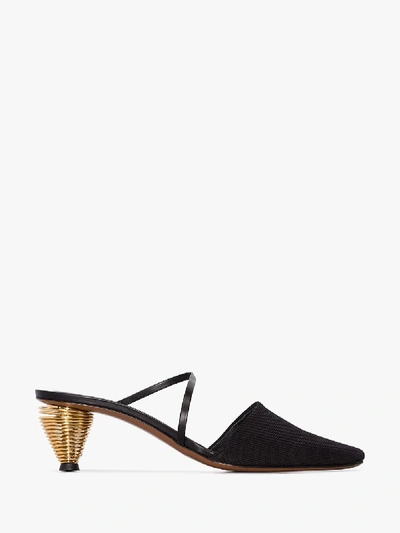 Shop Neous Black Pteros 55 Leather Mules