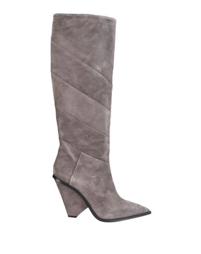 Shop Giampaolo Viozzi Boots In Dove Grey