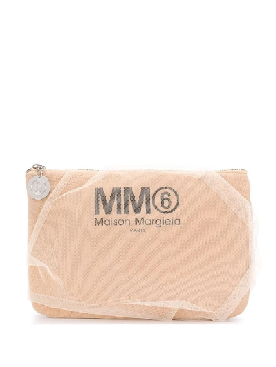 Shop Mm6 Maison Margiela Tulle Clutch Bag
