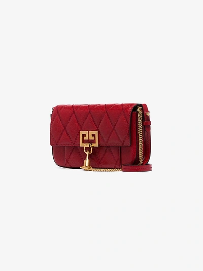 Shop Givenchy Red Pocket Mini Leather Cross Body Bag