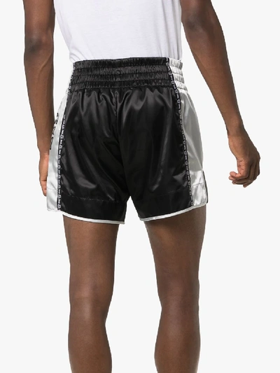 Shop Versace Logo Patch Boxing Shorts In Black