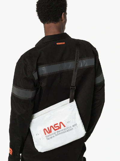 Shop Heron Preston White Nasa Print Cross Body Bag