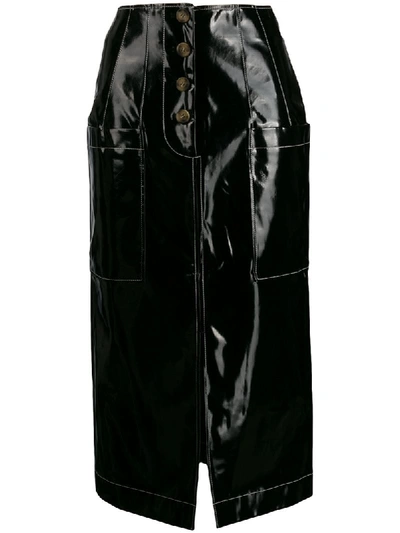 Shop Rejina Pyo Coated Shell Skirt - Black
