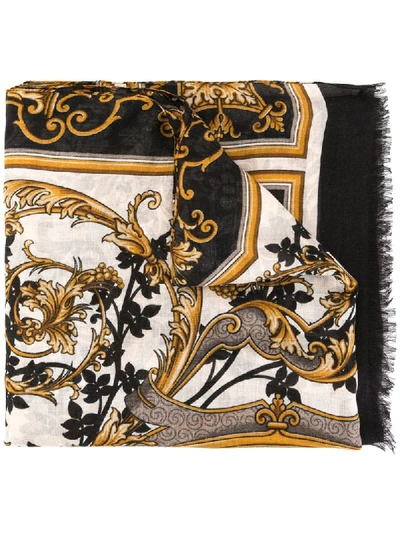 Shop Dolce & Gabbana Baroque Printed Scarf - Black