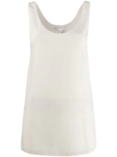 Shop Chloé Sleeveless Flared Top In White