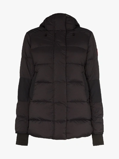 Shop Canada Goose Alliston Feather-down Hooded Jacket In Black