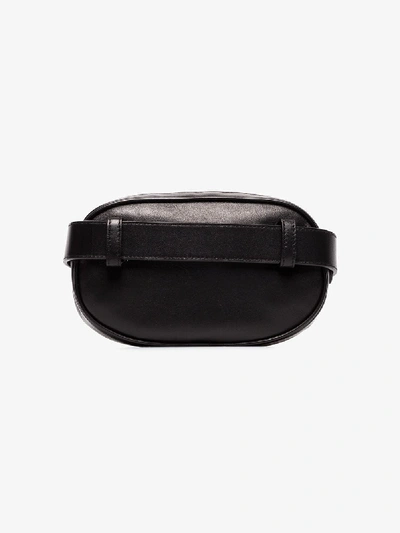 Shop Bottega Veneta Black Intrecciato Leather Belt Bag