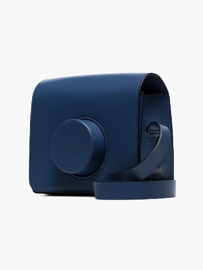 Shop Lemaire Blue Leather Camera Bag
