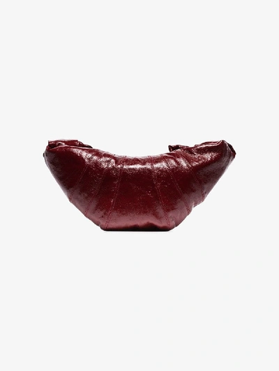 Shop Lemaire Red Small Nappa Leather Shoulder Bag