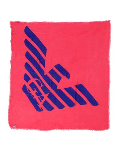 Shop Armani Junior Square Scarf In Fuchsia