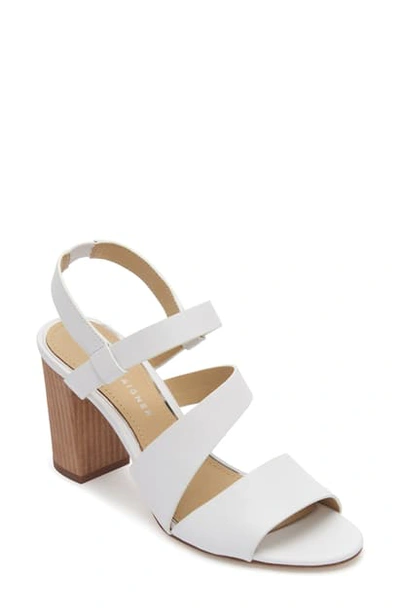 Shop Etienne Aigner Lane Block Heel Sandal In White Leather