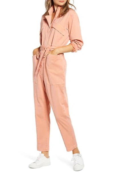 Shop Alex Mill Expedition Twill Jumpsuit In City Pink
