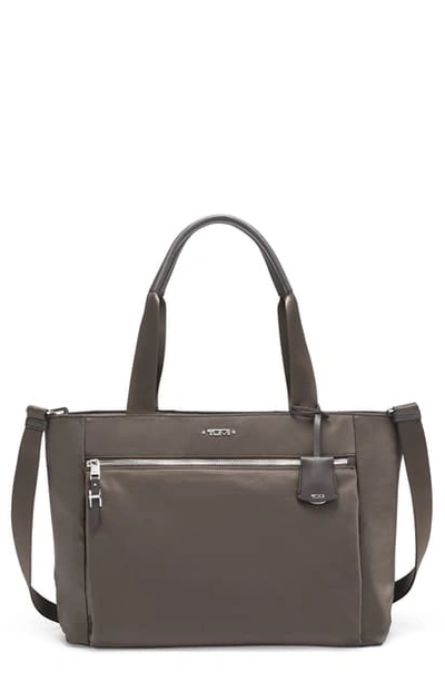 Shop Tumi Voyageur Mauren Nylon Tote In Mink/ Silver