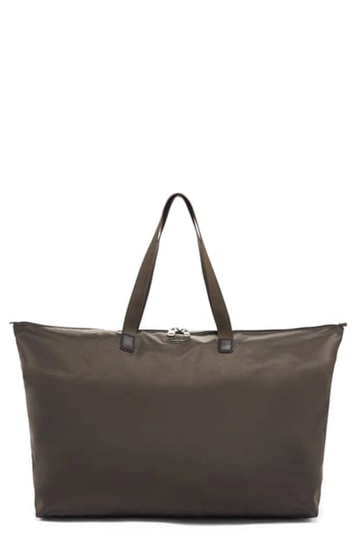 Shop Tumi Voyageur Just In Case Packable Nylon Tote In Mink/ Silver